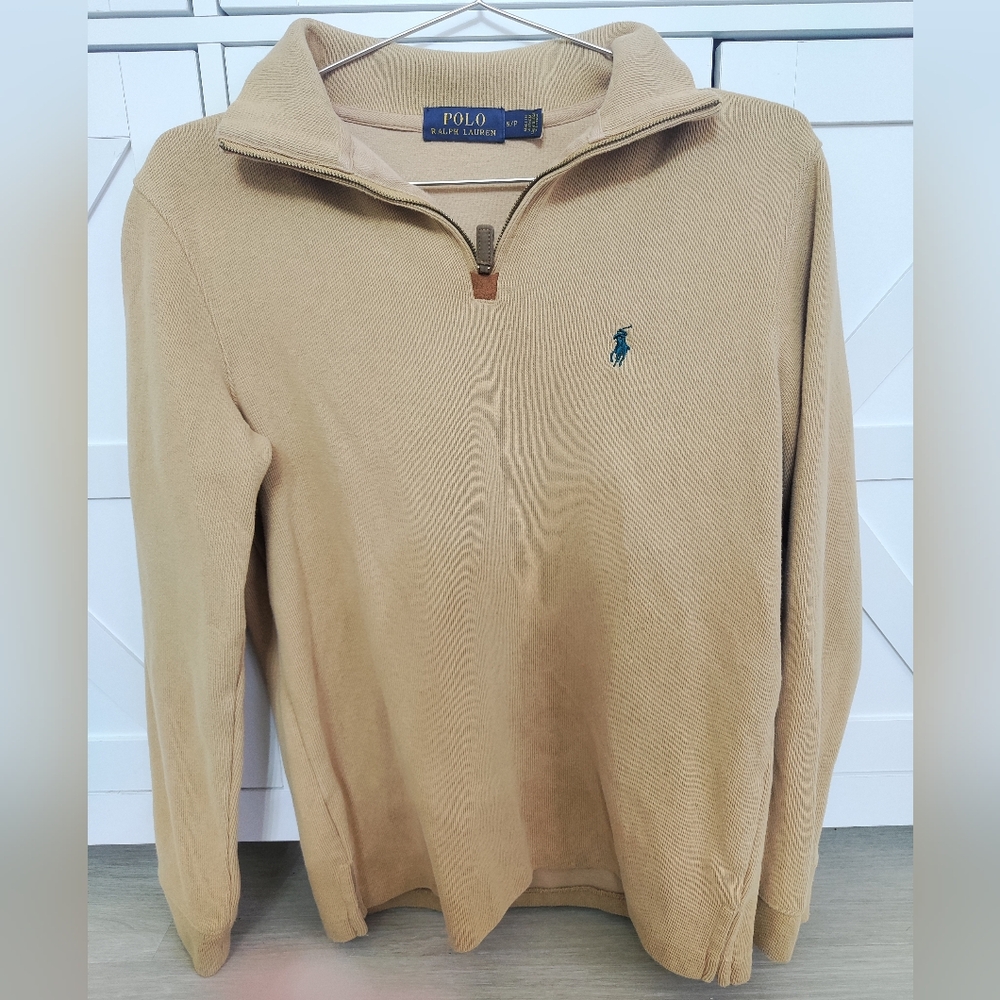 Polo by Ralph Lauren Men's Beige Zip-Up Sweater